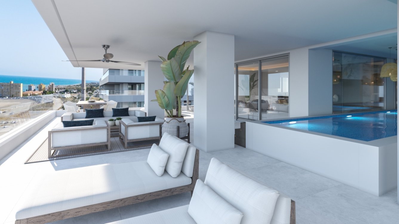 Luxury development on the beachfront in Malaga in Málaga