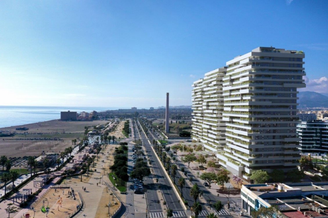 Development of luxury homes on the beachfront in Malaga in Málaga